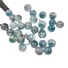 Cuentas sueltas de jade flor flotante azul cuentas redondas sueltas cuarzo roca Jade 10mm cuentas sueltas pulsera collar accesorios cuentas sueltas