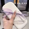 Gafas Sin Montura Ultraligeras de Titanio Puro para Mujeres con Miopía, Se Pueden Montar Lentes Graduados, Luz Azul Antirreflejo, Montura de Alta Gama, Esencial para un Look Sin Maquillaje