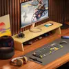 Soporte para Monitor de Escritorio, Elevador Extendido para Computadora, Organizador de Escritorio de Oficina, Estante de Almacenamiento para Escritorio, Soporte para Laptop