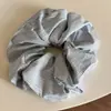 Grampo de cabelo azul estilo coreano fresco novo elástico de cabelo tipo intestino grosso acessórios de cabelo fofo faixa de cabelo listrada faixa de cabeça diária de alta qualidade para mulheres