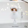 Enfeites de anjo de Natal, Decorações de árvore de Natal, Asas de anjo de tule, Pingentes fofos de menina floco de neve, Produtos transfronteiriços