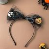 Accesorios para el cabello de Halloween con ramas negras, divertidos y traviesos, con forma de araña y rosa, para decorar el cabello, diadema para mujer.