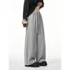 Calça longa casual de rua americana, calça de moletom simples de cor sólida, calça casual larga, calça curva unissex, calça esportiva de outono