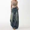 Jeans Rectos Retro Harajuku para Hombre Verano 2026 Nuevos Holgados de Pierna Ancha Casual Largos Moda Nuevo Estilo