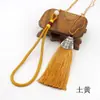 Pingente de Cabeça de Cordão com Contas de Jade Sintético Nó de Borla Boca de Peixe Pingente de Borla Pendurado Acessórios para Joias DIY