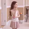 Camisola de Algodón Puro para Niñas Otoño Nuevo Chaleco de Capa Base con Dibujos Animados para Bebés Niñas, Ropa Interior Homewear Protectora para el Vientre Infantil