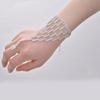 Nueva pulsera de diamantes de moda, anillo de una cadena, pulsera de baile latino, pulsera moderna y combinable para mujer.