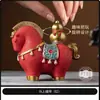 Adorno de Mascota de Té para Enriquecerse Rápidamente, Caballo Tang Giratorio Coleccionable, Decoración de Mesa de Té Estilo Chino que Atrae la Fortuna, Accesorios para Juego de Té