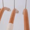 Cabides Infantis de Madeira Maciça, Cabides de Barra para Roupas Infantis de Madeira de Faia, Cabides de Madeira com Presilhas Redondas Antiderrapantes e Sem Marcas para Calças, Varal de Roupa