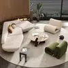 Sofá Lounge Moderno para Salón de Uñas Recepción de Lujo Ligero Oficina Hotel Sala de Estar Irregular Sofá Curvo de Roca