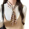 Cachecol com Gola Tira Estampa Poá e Paisley Colar Feminino Cachecol Longo Outono e Inverno Corrente de Suéter Acessórios de Alto Padrão