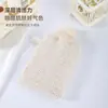 Toalha Esfoliante de Algodão e Linho Natural Ferramenta Esfoliante para Casa Não Machuca a Pele Toalha de Banho Especial para Costas Luvas Esfoliantes Toalha Raspadora de Costas