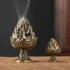 Quemador de incienso Boshan vintage, molde para conos de incienso, cuchara para incienso juego de tres piezas, accesorios para incienso, quemador de incienso, polvo de madera de agar y sándalo