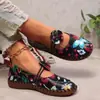 Zapatos de mujer de estilo casual de caña baja, nuevo estilo étnico, talla grande, suela suave cosida, 2026 bordados de comercio exterior, suela gruesa