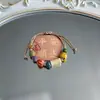 Jingdezhen Navidad Cerámica Cuerda Trenzada Pulsera Animales de Dibujos Animados Cuerda de Mano Joyería al por Mayor para Atracciones Turísticas Nicho Lujo Ligero