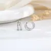 Nuevos Pendientes de Cristal en Forma de V de Doble Capa, Electrochapados, Diseño Europeo y Americano, Pendientes Versátiles de Plata 925 de Moda para Transmisión en Vivo Transfronteriza