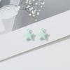 Colgante de trébol de cuatro hojas con forma de estrella de cinco puntas y mariposa de piel en aerosol de color, accesorios para pulseras y collares de aleación DIY
