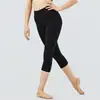 Pantalones de Danza para Mujeres Adultas, Entrenamiento de Ballet, Pantalones de Práctica de Nueve Puntos, Pantalones Elásticos Negros para Danza y Fitness, Estilo de Escenario