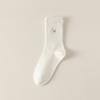 Calcetines de Media Caña con Puño de Burbuja de Encaje para Otoño e Invierno para Mujer, Lindos de Estilo Japonés con Bordado de Oso, Calcetines de Algodón sin Costuras al por Mayor