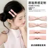 Presilha de Cabelo Flor Rosa Infantil para Meninas, Presilha Lateral Fofa de Laço para Franja, Grampo que Não Danifica o Cabelo, Acessório de Cabelo