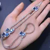 Collar de Topacio Natural con Excelente Claridad y Fuego, Piedra Desnuda Tamaño 4*6mm, Finamente Elaborado en Plata 925