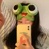 Linda Máscara de Ojos de Rana para Niñas, Bloqueo de Luz, para Dormir, Siesta, Aliviar la Fatiga, Felpa de Dibujos Animados, Oficina