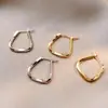 Novedad Pendientes de Moda Estilo Ins Sentido de Diseño Distintivo de Nicho Gancho de Oreja Cuadrado Pendientes de Metal Simples Aguja de Plata 925