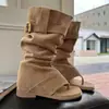 Sandalias Chanclas de Verano para Mujer 2026 Nuevo Estilo Bohemio Playa Plataforma Cuña Botas Largas Sandalias Romanas