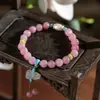 Nuevo Pulsera de Calabaza con Perlas Rosas, Artística, Elegante, Lujo Ligero, Joyería de Nicho, Pulsera de Diseño Retro Versátil
