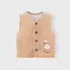 Chaleco cálido de tres capas para bebé estilo otoño e invierno ropa para niños y niñas chaqueta sin mangas cálida ropa capa pequeña de primavera y otoño