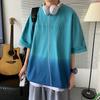 Nueva camiseta de manga corta para hombre, estilo coreano de verano, moderna, sencilla, de media manga, estilo Hong Kong, holgada, informal, de marca.