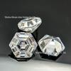 4A carro hexagonal plano 5*5-9*9mm zircônia Wuzhou gema artificial em forma de pedra nua atacado