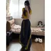 Pantalones de chándal anchos de estilo americano con bloques de color para mujer, engrosados con forro polar para otoño e invierno, talla grande, holgados, adelgazantes, casuales