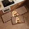 Tapete de Chão para Cozinha de Cachorrinho Desenho Animado Conjunto de Duas Peças Absorvente Antiderrapante Doméstico Secagem Rápida Resistente ao Desgaste Tapete de Chão Diatomito Lodo Tapete Macio