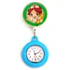 Nuevo reloj de enfermera silicona luminoso doctor estudiante reloj colgante reloj de bolsillo en el pecho patrón de reloj fábrica personalizada logo personalizado
