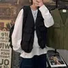 Chaleco de trabajo de verano para hombre, marca de moda, estilo japonés Harajuku, funcional, suelto, sin mangas, chaqueta para hombre