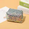 Monedero Nuevo Mini de Lentejuelas Transfronterizo, Bolso Llavero Infantil de Aspecto Elegante y Compacto, Bolsa de Almacenamiento para Labiales del Bosque