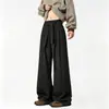 Calça Casual Listrada Estilo Old Money para Homens, Estilo Americano, Caimento Fluido, Tamanho Grande, Perna Reta, Calça Larga Solta para Outono, para Homens Altos e Fortes