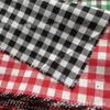 Tela de camisa de poliéster-algodón a cuadros teñida con hilo CVC, tela Oxford juvenil entretejida TC, tela crepé teñida por segmentos de seda dorada y plateada