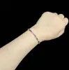 Pulsera de circonita de colores, diseño exquisito de nicho de lujo ligero, joyería de dopamina para mujer, accesorio elegante y de alta gama