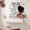 Pegatinas Inspiradoras para Niña de Vestido Largo Más Vendido Transfronterizo Mariposa Flor Habitación Infantil Habitación de Princesa Pegatinas Decorativas de Pared con Energía Positiva