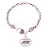 Pulseira Pingente Equipe Steelers NFL 20cm Punk Vintage Vazado Prata Antiga Fecho Lagosta Bsk Pulseira Torcida