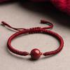 Qiuyi fornecimento de fábrica pulseira de cinábrio areia ouro roxo pulseira feminina masculina tecida à mão pulseira ano de nascimento
