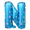 Balão de Filme de Alumínio Rosa Estampado com Letras Inglesas Vermelho-Rosa Bolinhas Festa de Aniversário Balão Azul Estampado Arranjo de Decoração