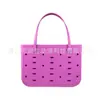 Bolsa de Praia Eva Simples Estilo Europeu e Americano, Grande Capacidade, Bolsa de Mão Decorativa DIY, Bolsa Perfurada, Bolsa Transversal para Mulheres