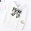 Jk a cuadros estilo japonés corbata de moño floral corbata para mujer estilo universitario para hombre corbata de moño para foto de graduación con camisa uniforme de marinero