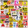 50 pegatinas de dibujos animados transfronterizos, señales de advertencia, pegatinas decorativas de recompensa cognitiva para niños y estudiantes de jardín de infantes.