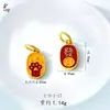 Colgante de Esmalte de Peonía de Lujo Accesorios para Joyería DIY Cuentas de Oro Arena Antigua Cobre Chapado en Oro Tendencia Nacional Gema Roja Vajra