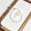 Pulsera de Perlas de Agua Dulce Plateadas Trituradas Diseño de Nicho Pulsera Simple Versátil Estilo Coreano Pulsera de Perlas de Cristal Al por Mayor