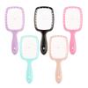 Peine Elegante Hueco, Cepillo para el Cabello Transpirable, Antiestático, Peine de Plástico de Dientes Anchos de Regalo, Cepillo para Masaje de Cabello Seco y Húmedo